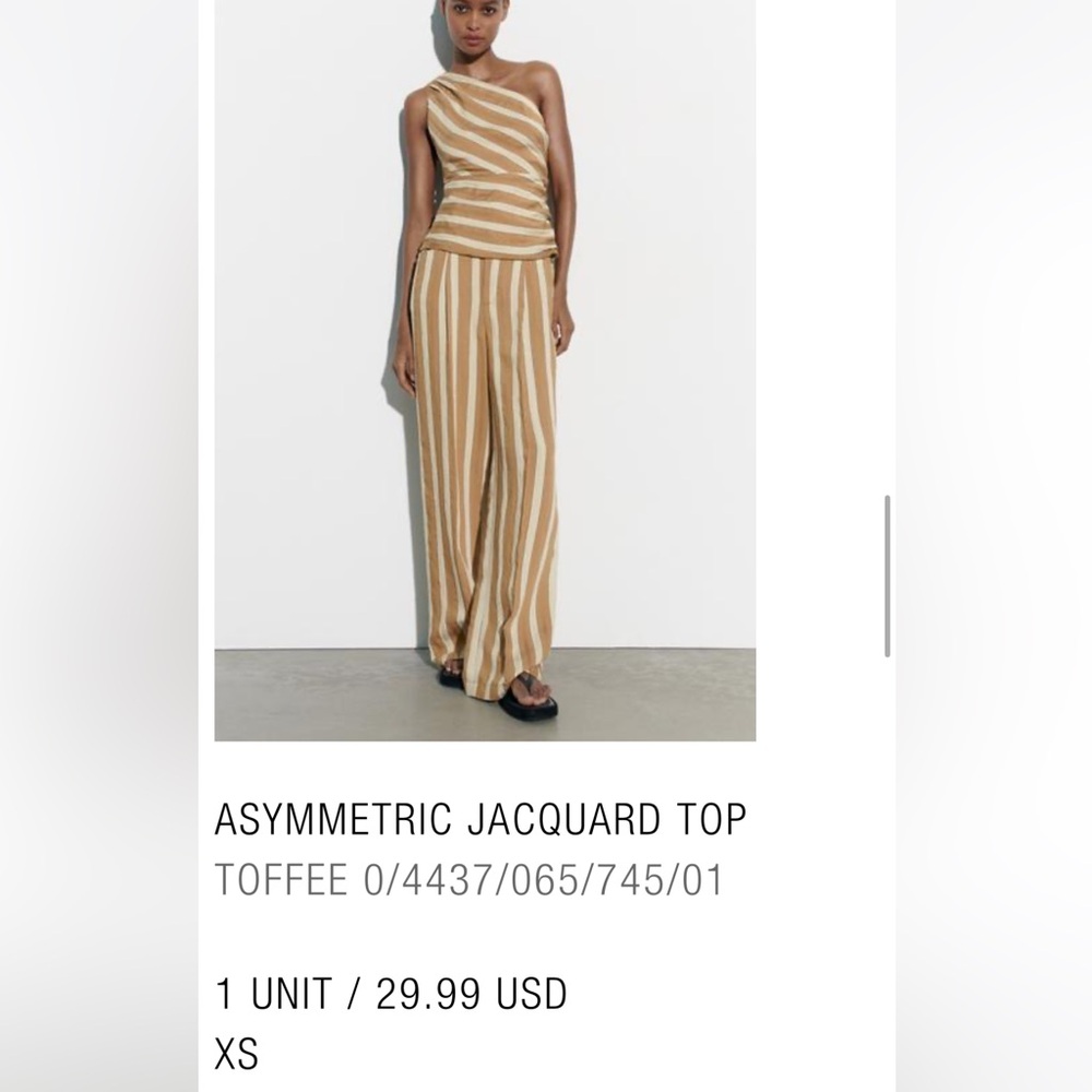 ZARA ASYMMETRIC TOP XS